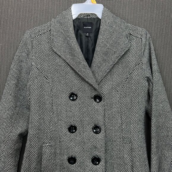 Rampage Womens Herringbone Peacoat Jacket M - Picture 4 of 10